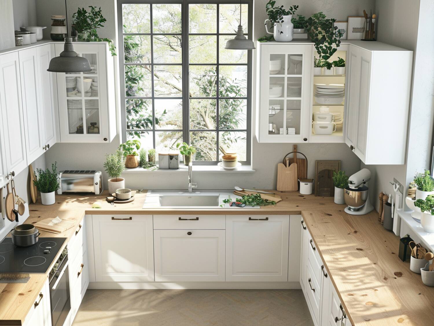 10 inspiracji na urządzenie kuchni w stylu skandynawskim z białymi szafkami