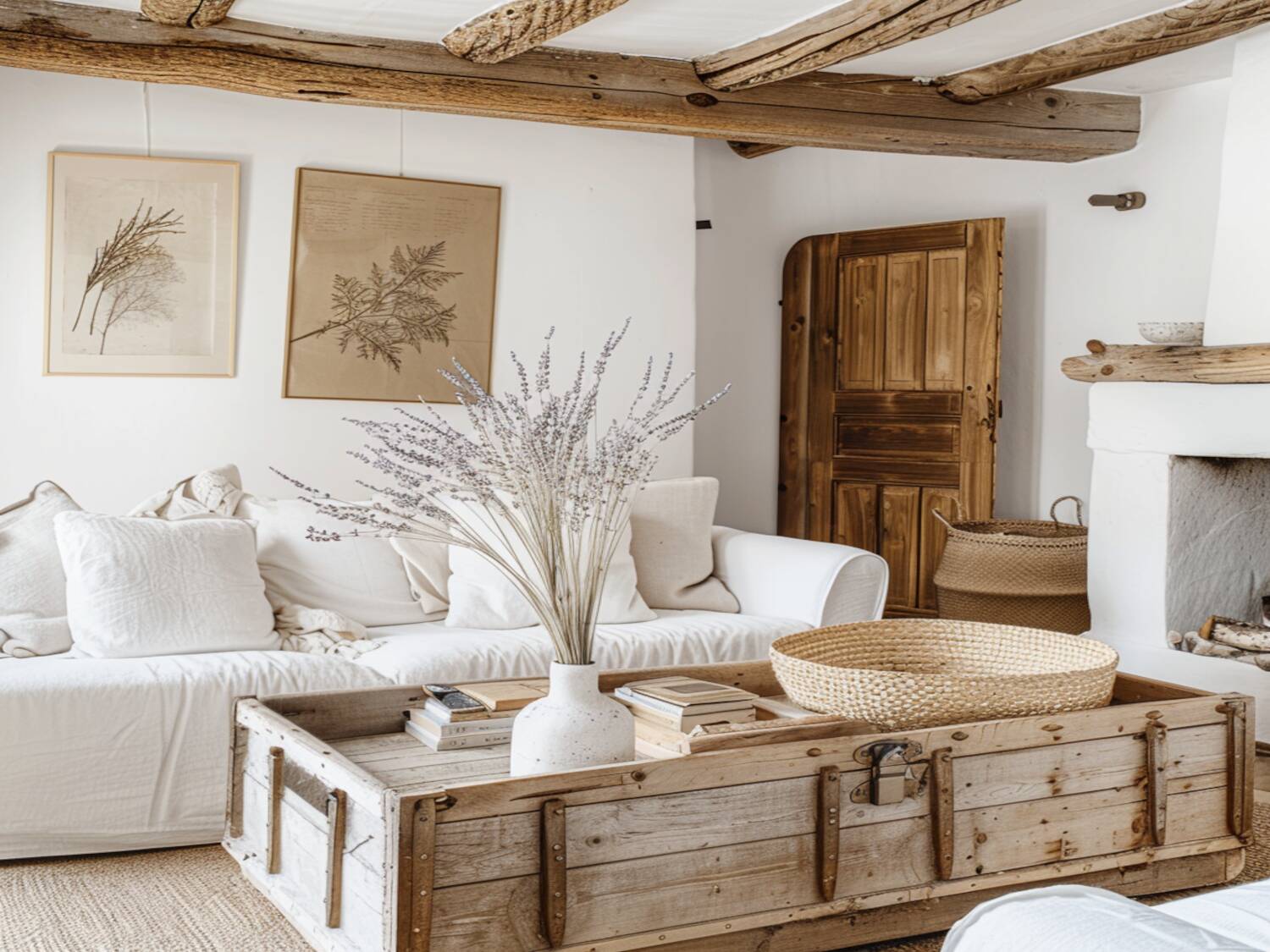 10 inspiracji na urządzenie salonu w stylu skandynawskim z dodatkami rustykalnymi