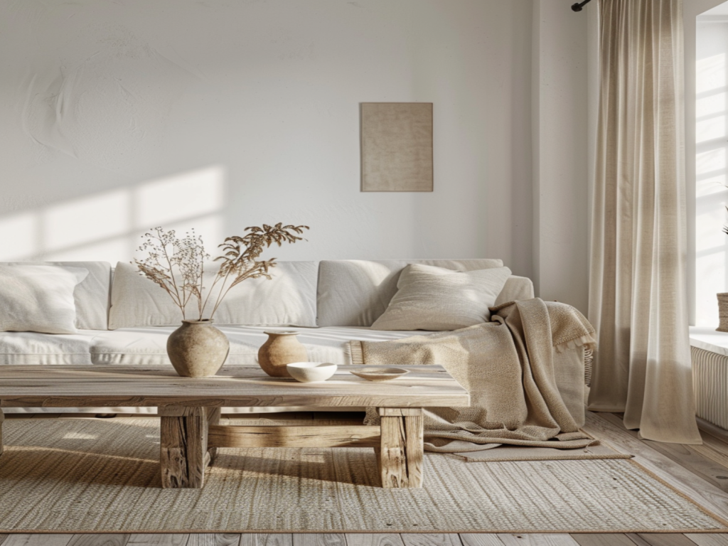 10 inspiracji na urządzenie salonu w stylu skandynawskim z dodatkami rustykalnymi