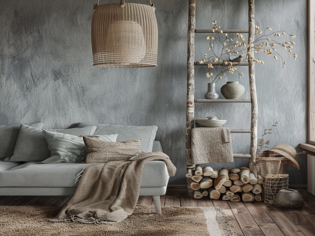 10 inspiracji na urządzenie salonu w stylu skandynawskim z dodatkami rustykalnymi