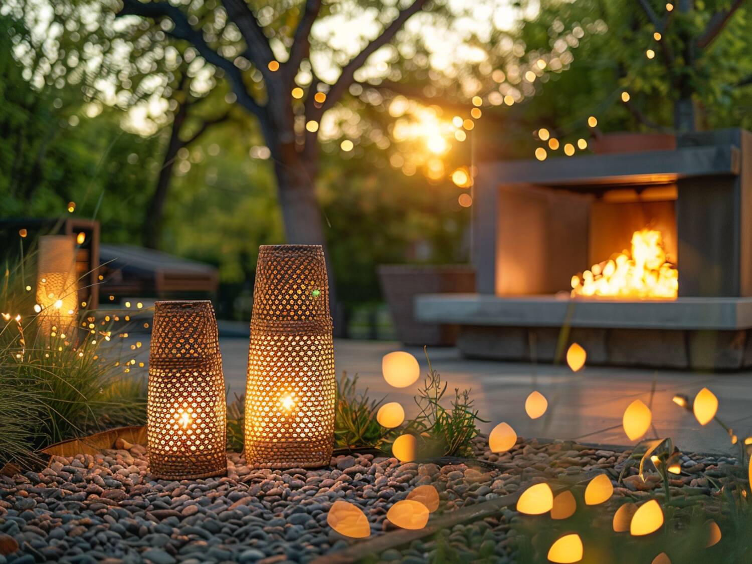 Jakie lampy ogrodowe najlepiej sprawdzą się w przestrzeniach wokół kominków zewnętrznych