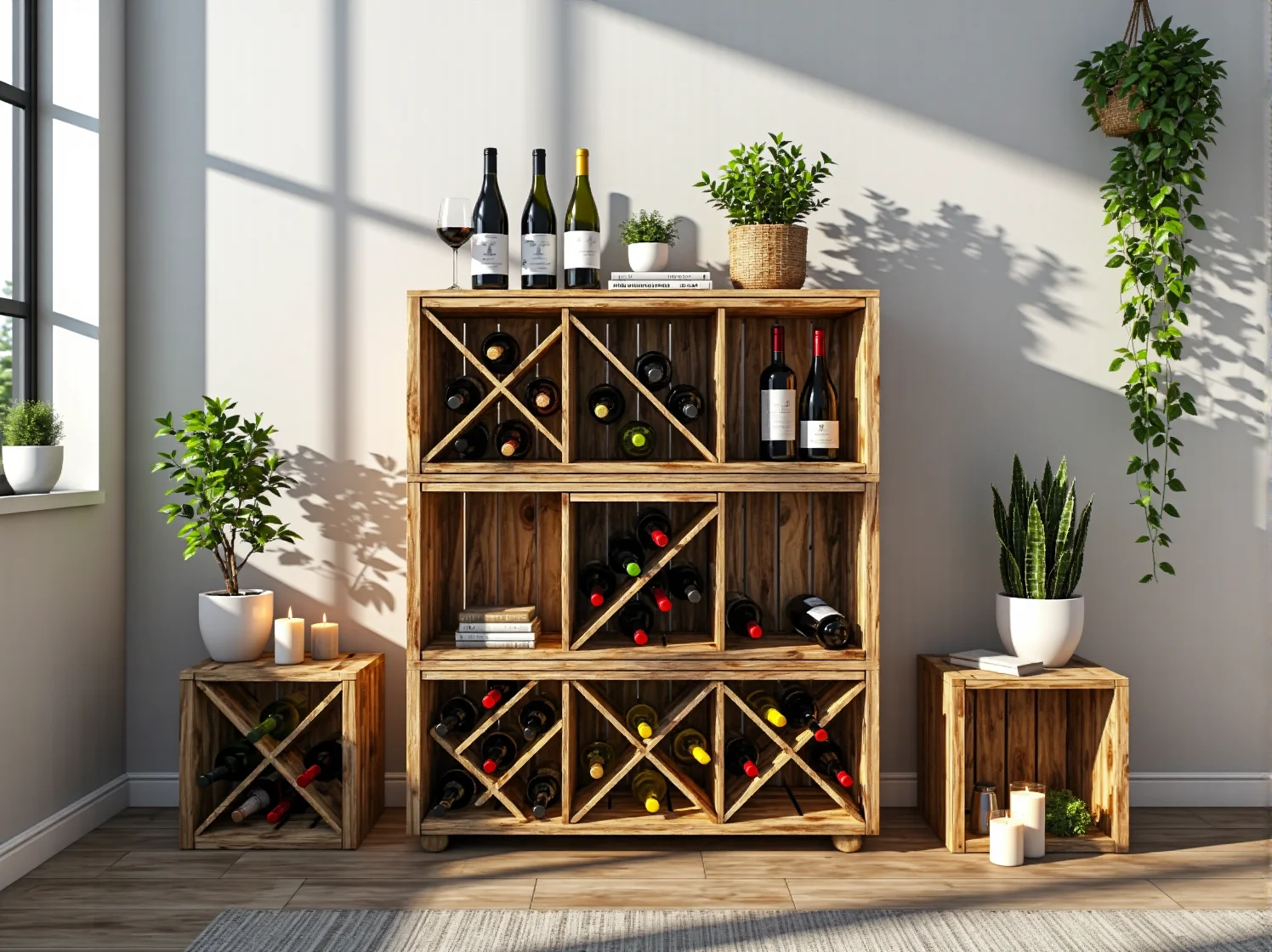 Szlifowanie odzyskanego drewna do budowy własnoręcznego regału na butelki