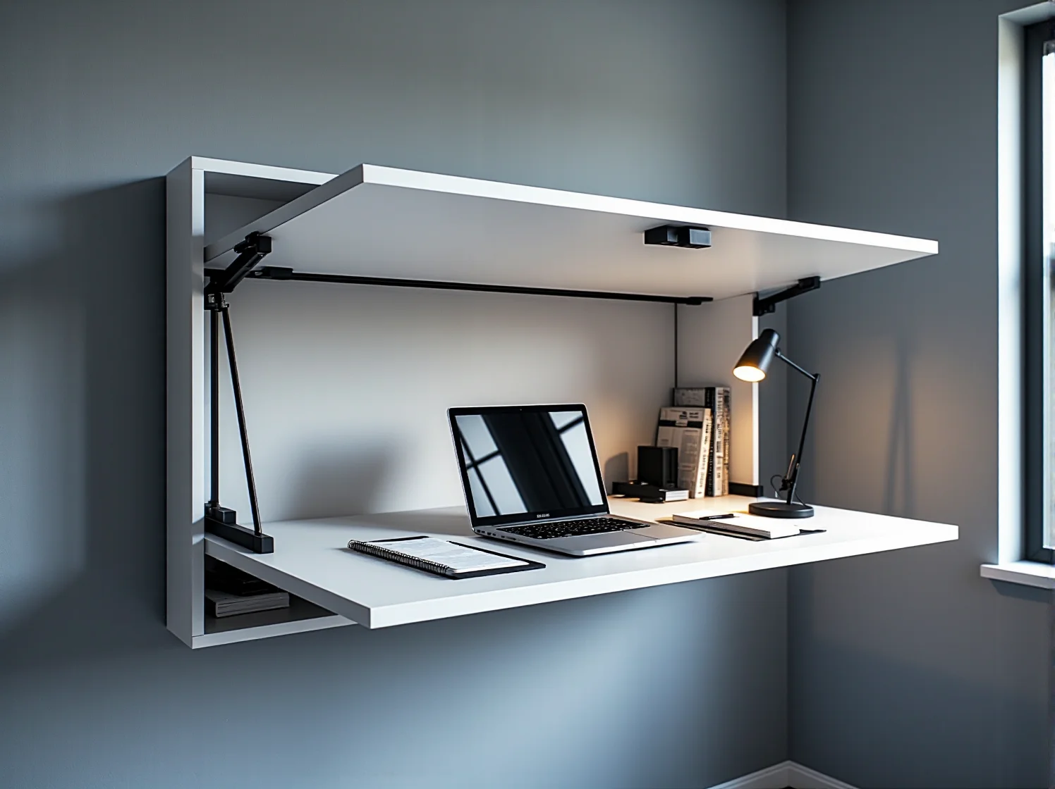 Drewniany stół rozkładany z metalowymi elementami w nowoczesnej jadalni