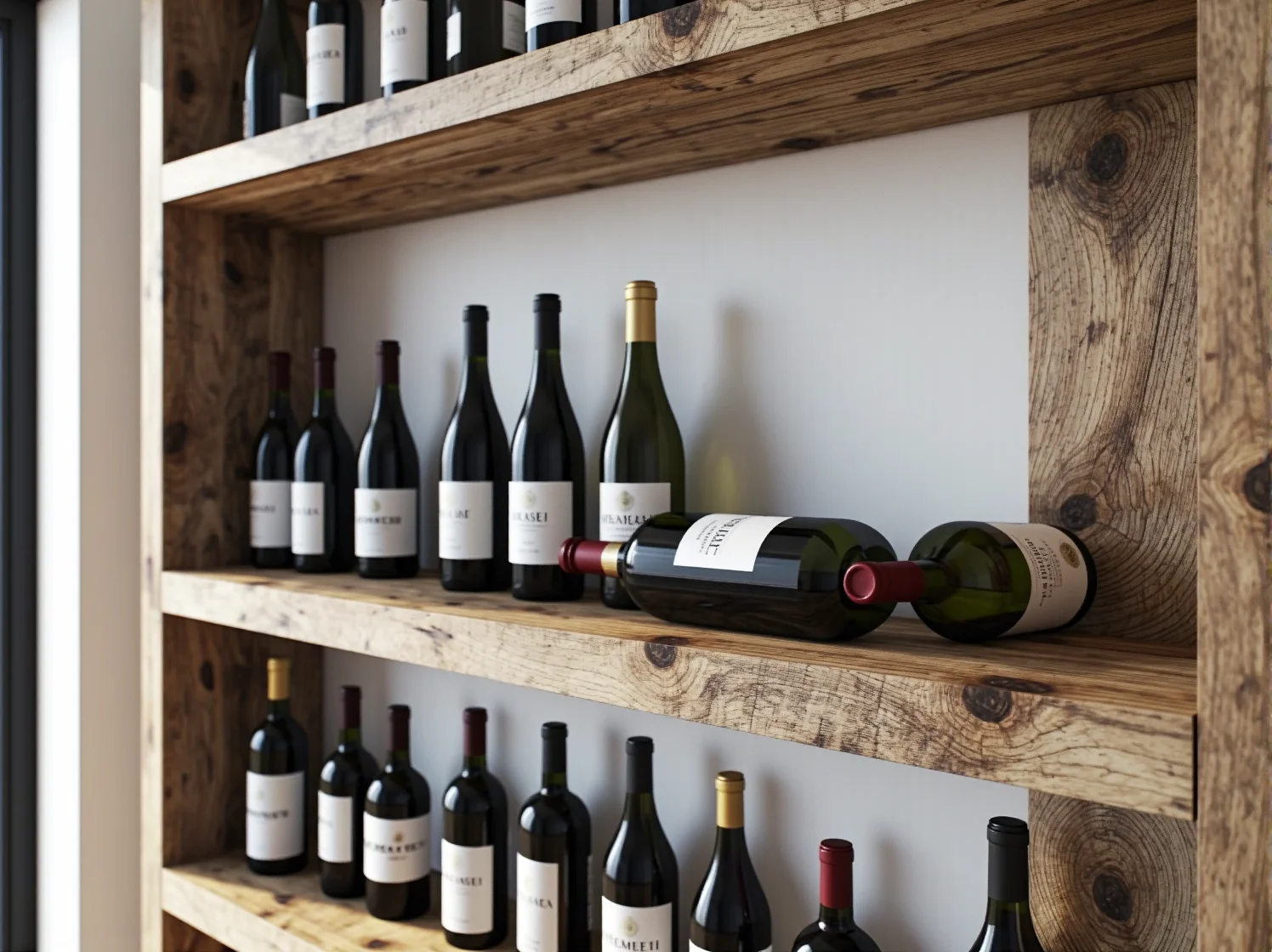 Stare deski z palet i narzędzia potrzebne do budowy ekologicznego stojaka na wino