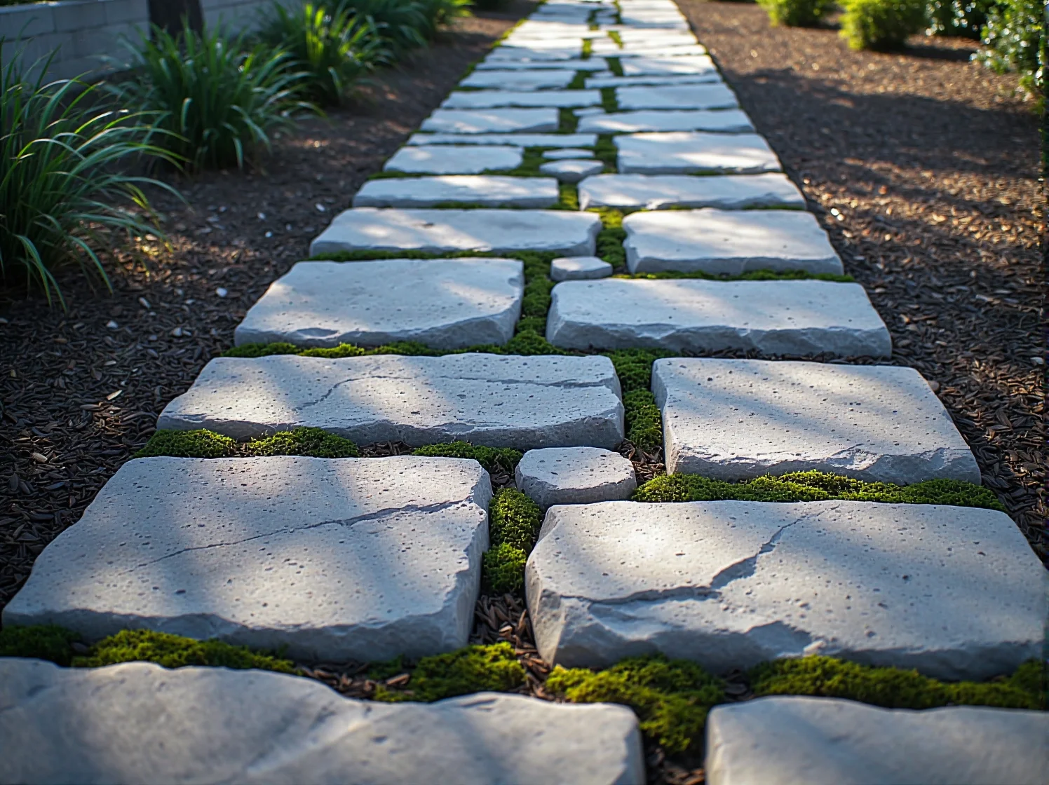 Nowoczesna ławka parkowa z drewnianym siedziskiem w aranżacji przestrzeni publicznej