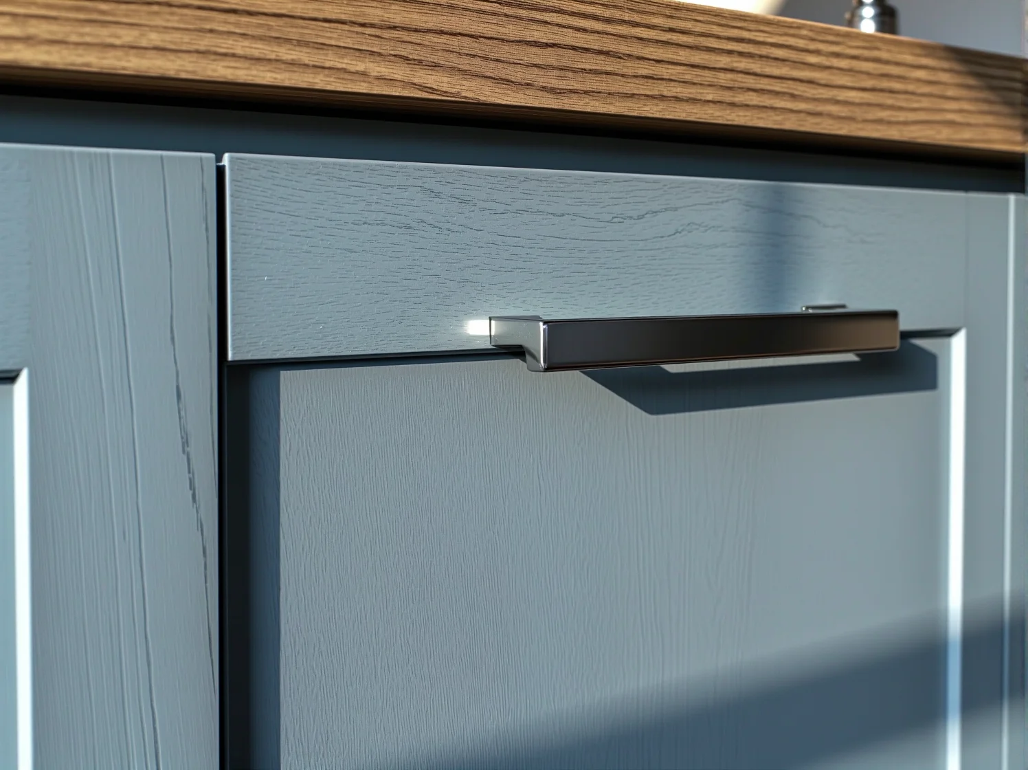 Odnowiona szafka łazienkowa z powłoką wodoodporną w nowoczesnej aranżacji