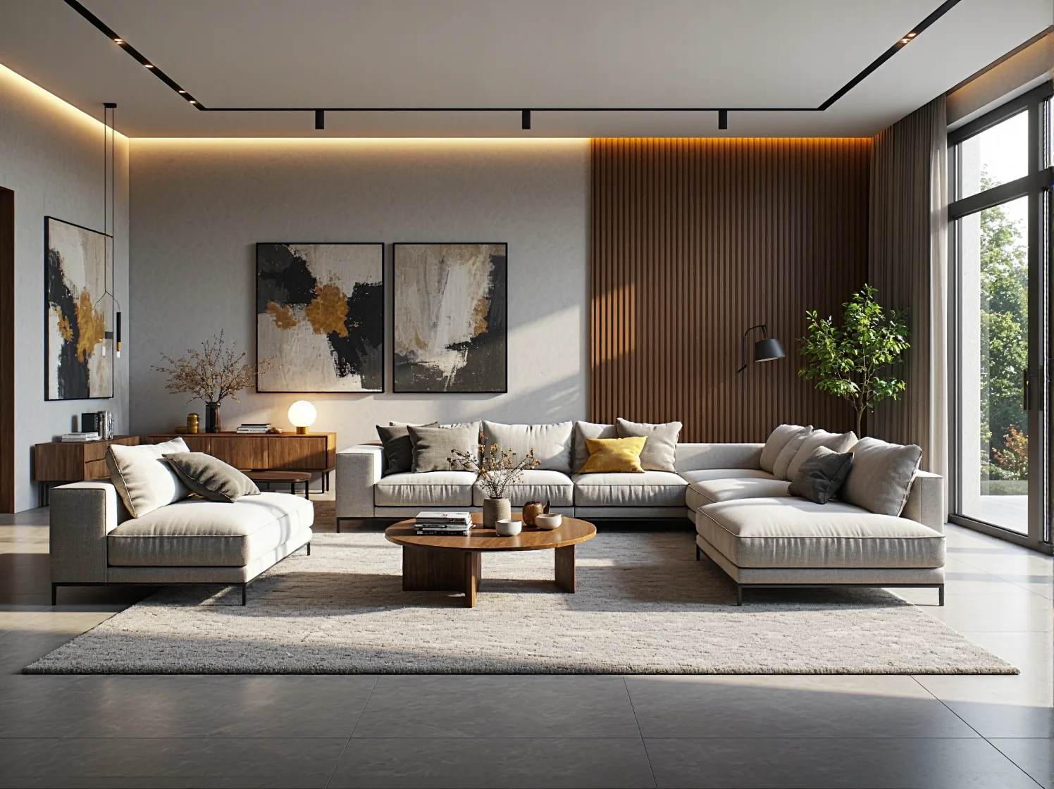 Nowoczesny mechanizm rozkładania stołu glamour ukryty pod blatem imitującym marmur.