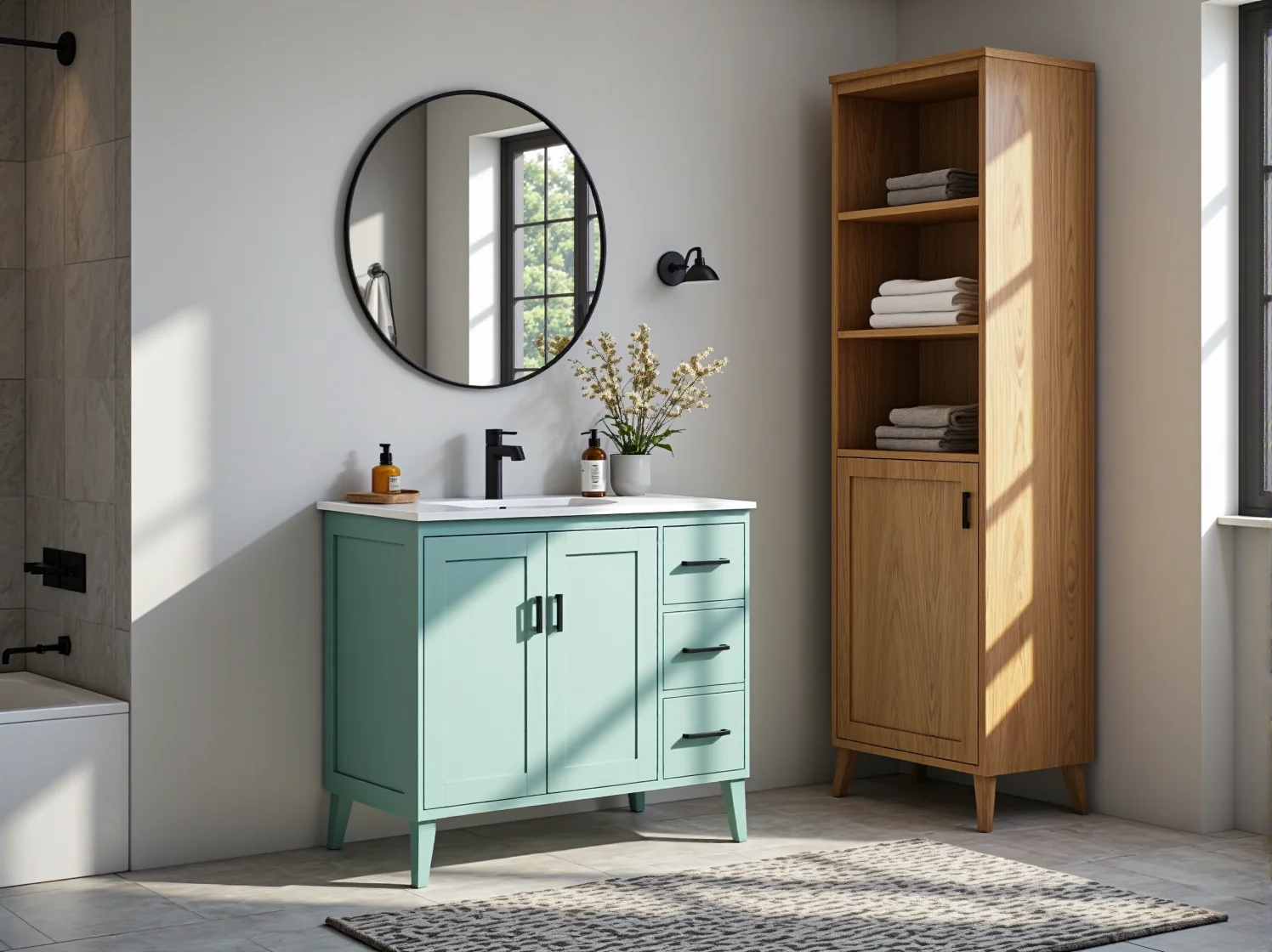 Przygotowanie mebli łazienkowych do malowania poprzez dokładne szlifowanie