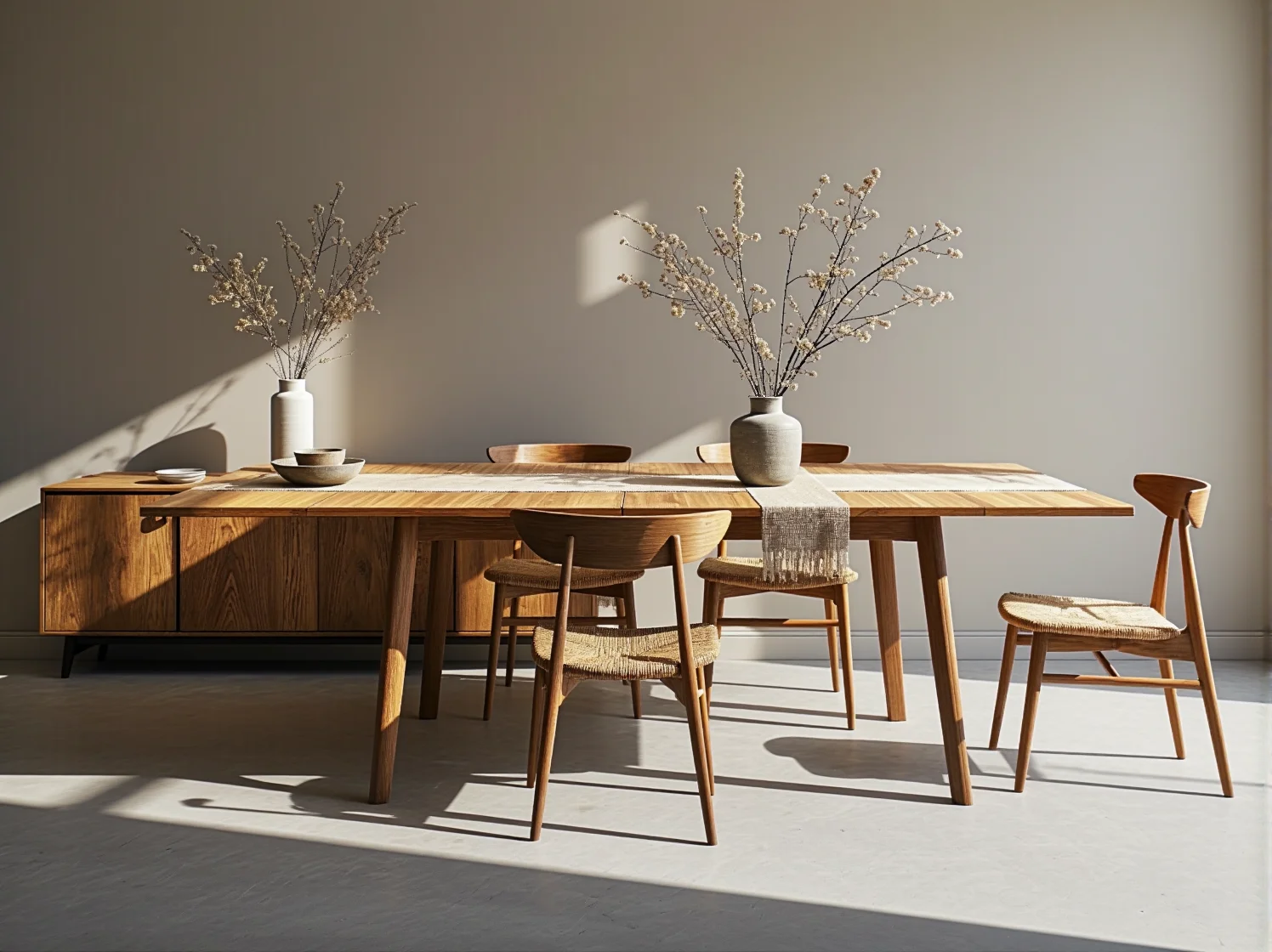 Wygodna sofa modułowa w miękkiej tapicerce z dekoracyjnymi poduszkami